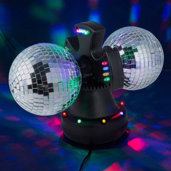 ShenMo Boule Disco Lumineuse Rotative 2 Pack,7 RGB Couleurs 360° Rotation  Boule à Facette Disco,5 modes d'effets Jeux de Lumiere pour Soireepour  Noël, Fête,Bar 